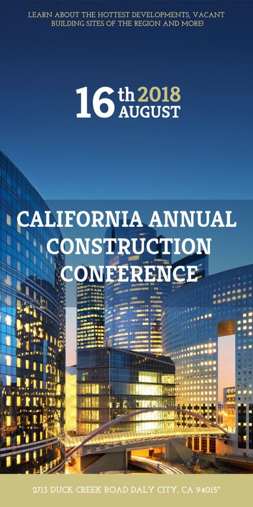 Annual construction conference announcement — Создать дизайн Annual construction conference announcement — Создать дизайн