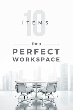 Items for perfect work space poster