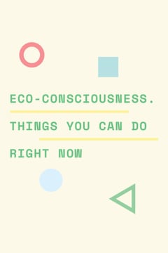 Eco-consciousness concept with simple icons
