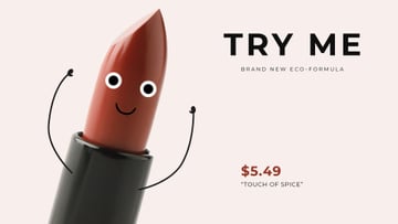 Funny Cartoon Red Lipstick