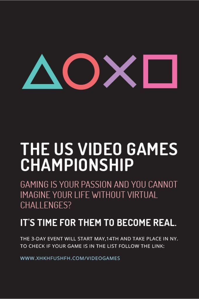 Video Games Championship announcement — ein Design erstellen Video Games Championship announcement — ein Design erstellen