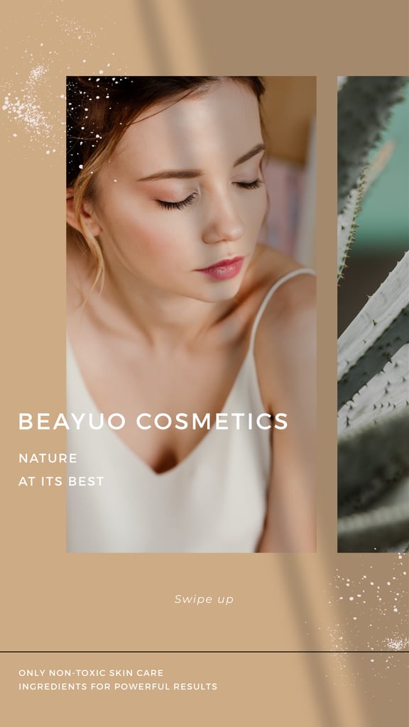 Cosmetics Products Offer with Tender Woman — Créer un visuel Cosmetics Products Offer with Tender Woman — Créer un visuel