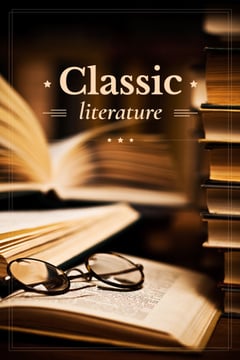 Opened book and vintage glasses