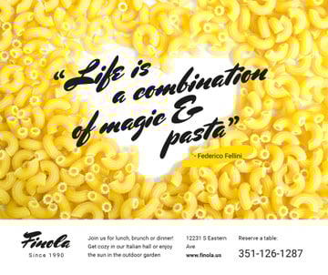 Italian Pasta Quote on Heart