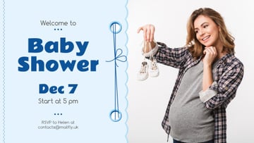 Baby Shower invitation with Pregnant Woman