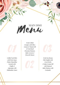 Restaurant Main Dish list