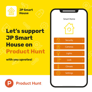 Product Hunt Launch Ad Smart Home App on Screen