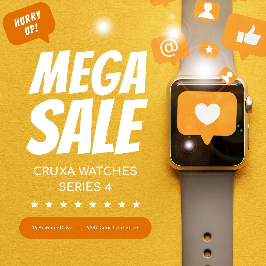 Smartwatches sale with Heart sticker — ein Design erstellen Smartwatches sale with Heart sticker — ein Design erstellen