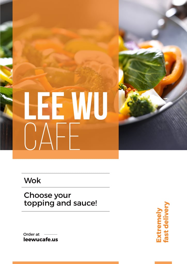 Advertisement poster for wok cafe — Create a Design Advertisement poster for wok cafe — Create a Design
