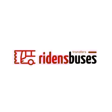 Transfer Services Ad with Bus Icon in Red