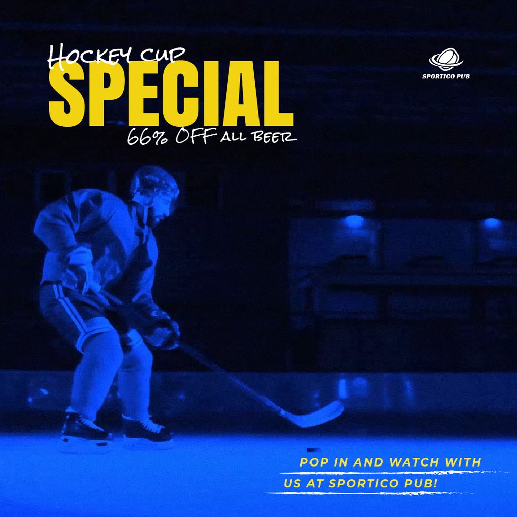 Hockey Match Offer with Player on Ice — Создать дизайн Hockey Match Offer with Player on Ice — Создать дизайн