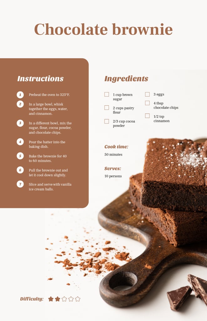 Pieces of Chocolate Brownie — Create a Design Pieces of Chocolate Brownie — Create a Design