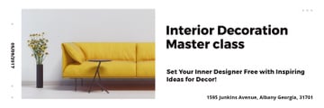 Interior Decoration Event Announcement Sofa in Yellow