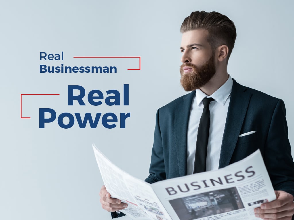 Handsome Businessman holding newspaper — Створити дизайн Handsome Businessman holding newspaper — Створити дизайн