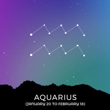 Night Sky with Aquarius Constellation