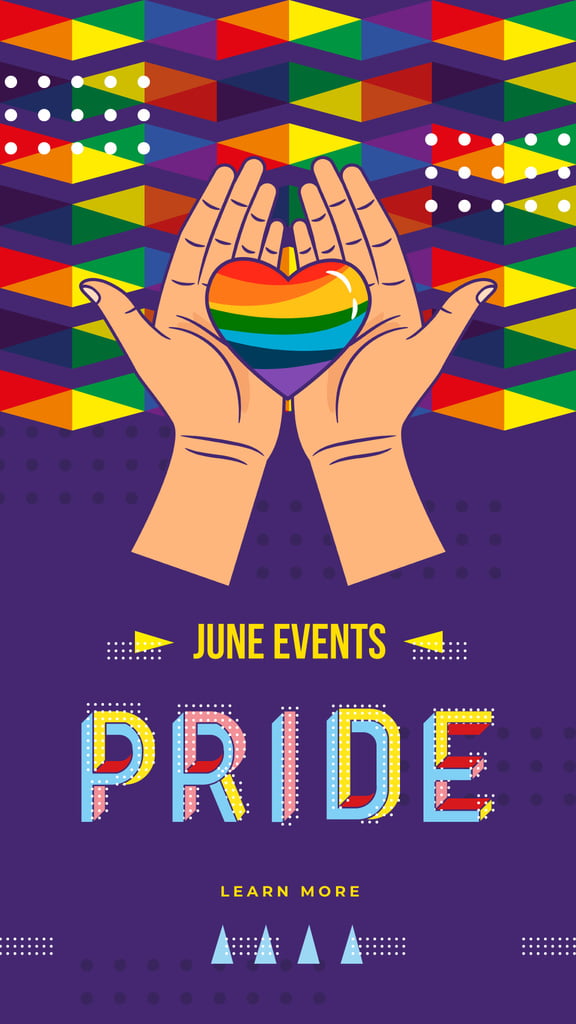 Hand holding Rainbow Heart — Crea un design Hand holding Rainbow Heart — Crea un design
