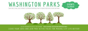 Park Event Announcement Green Trees