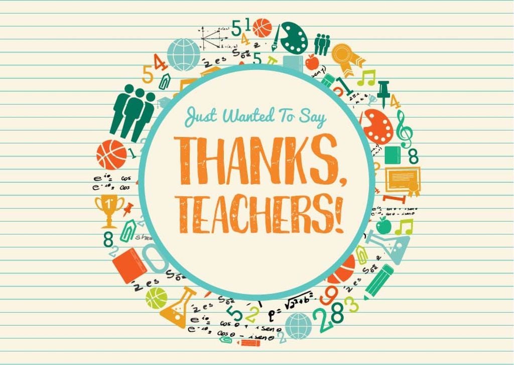 Thanks Teachers card — Créer un visuel Thanks Teachers card — Créer un visuel