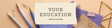 Education Courses with stationery