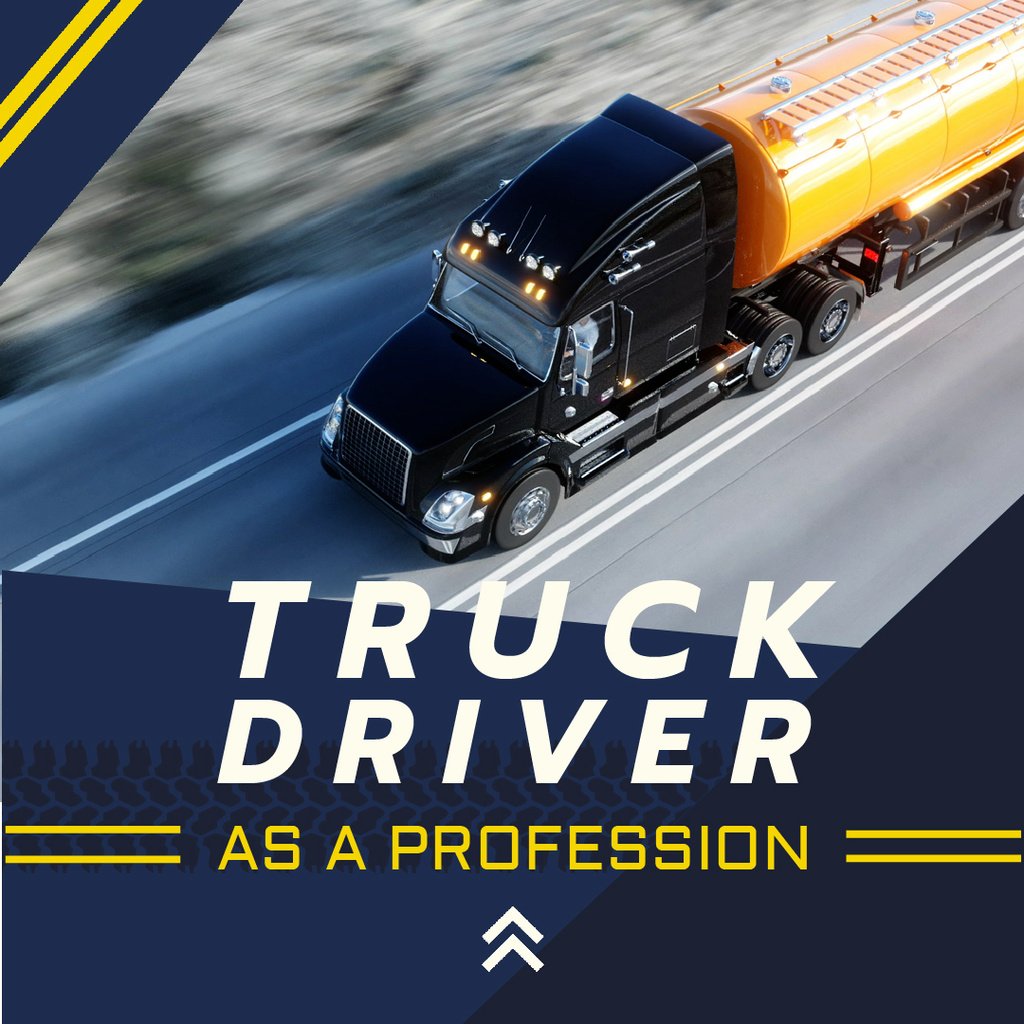 Delivery Service Truck on a Road — ein Design erstellen Delivery Service Truck on a Road — ein Design erstellen
