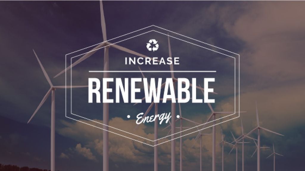 Increase renewable energy poster with wind turbine towers — ein Design erstellen Increase renewable energy poster with wind turbine towers — ein Design erstellen