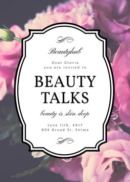 Beauty talks invitation