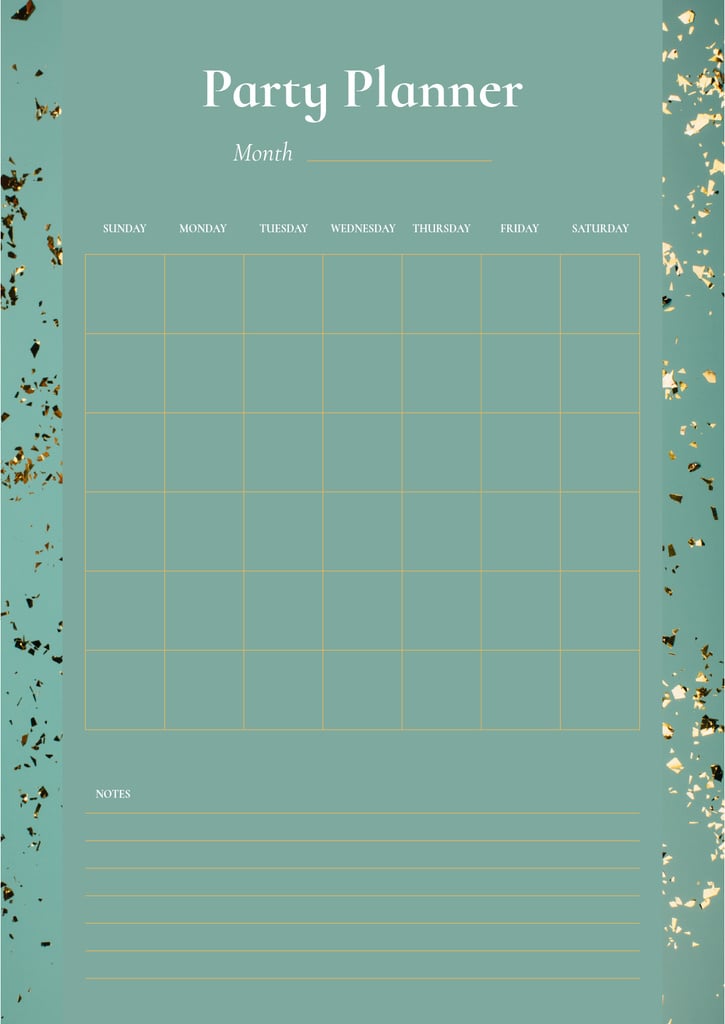Party Planner on Golden Bright Confetti — Створити дизайн Party Planner on Golden Bright Confetti — Створити дизайн