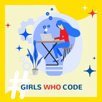 Equality Concept with Woman Coding on Laptop