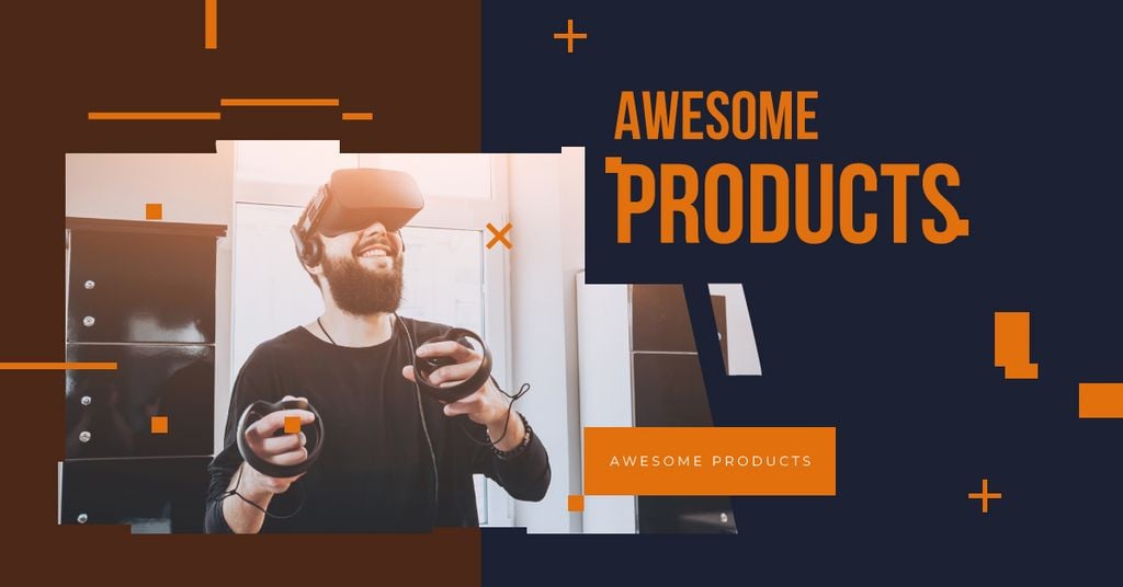 Man using vr glasses — Створити дизайн Man using vr glasses — Створити дизайн