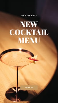 Bar Promotion Glass with Cocktail