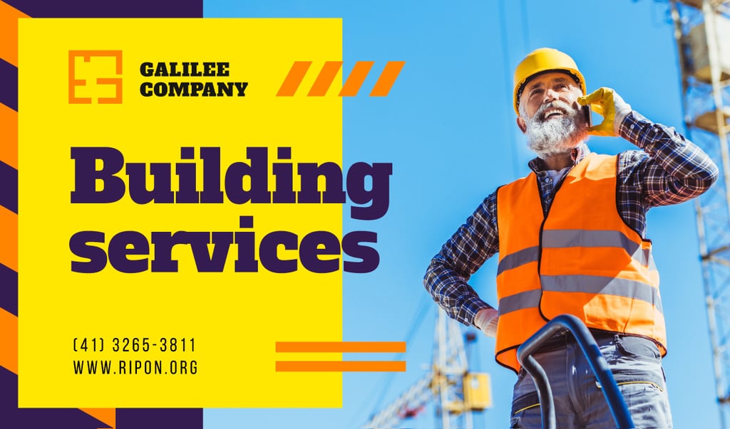 Building Services Worker on Construction Site — ein Design erstellen Building Services Worker on Construction Site — ein Design erstellen