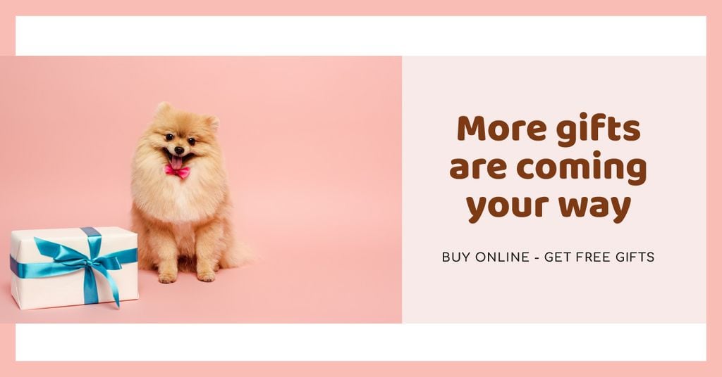 Gift Offer with Cute fluffy Puppy — ein Design erstellen Gift Offer with Cute fluffy Puppy — ein Design erstellen
