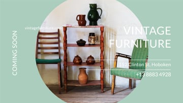 Vintage Furniture Shop Ad Antique Cupboard