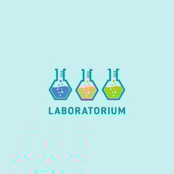 Laboratory Equipment with Glass Flasks Icon