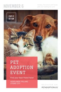 Pet Adoption Event Cute Dog and Cat