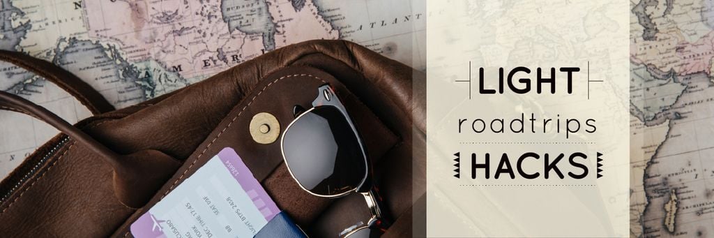 Travel Tips Vintage Map and Bag — Modelo de projeto Travel Tips Vintage Map and Bag — Modelo de projeto