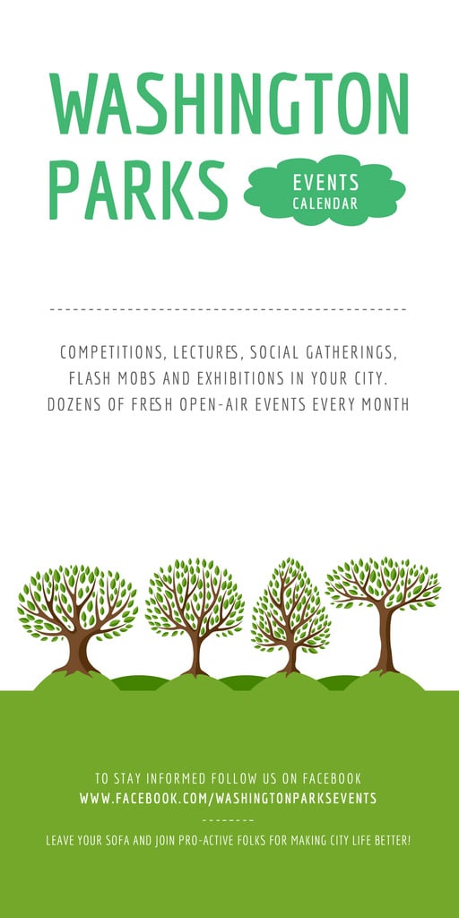 Events in Washington parks — Crear un diseño Events in Washington parks — Crear un diseño