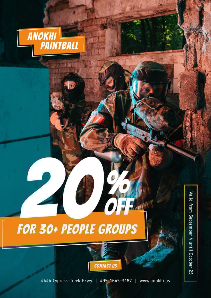 Paintball Club Offer People with Guns — Создать дизайн Paintball Club Offer People with Guns — Создать дизайн