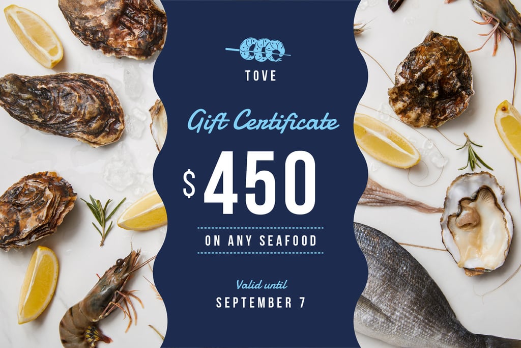 Restaurant Offer with Seafood and Fish — ein Design erstellen Restaurant Offer with Seafood and Fish — ein Design erstellen