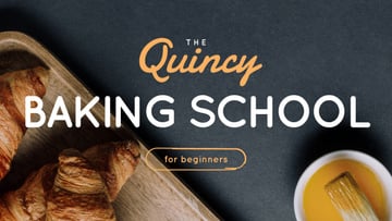 Baking School Ad Fresh Hot Croissants | Youtube Thumbnail Template