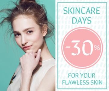 Skincare Products Sale Girl with Glowing Skin