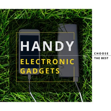 Electronic gadgets on the grass