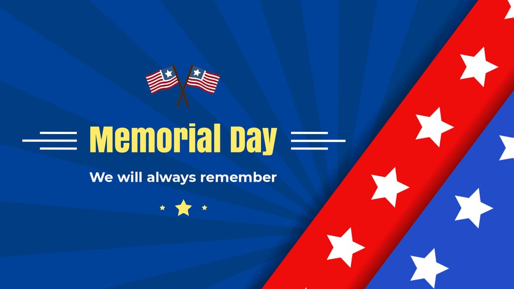 USA Memorial Day greeting with Flag — ein Design erstellen USA Memorial Day greeting with Flag — ein Design erstellen