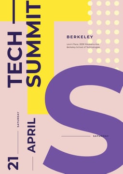Tech Summit on Colorful geometric pattern