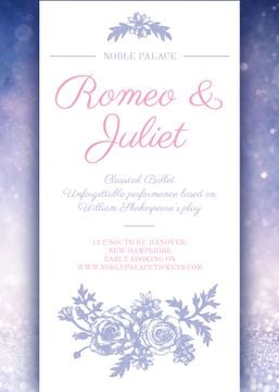 Romeo and Juliet ballet performance announcement