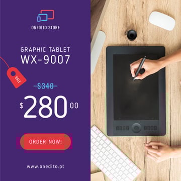 Graphic Designer Working on Tablet