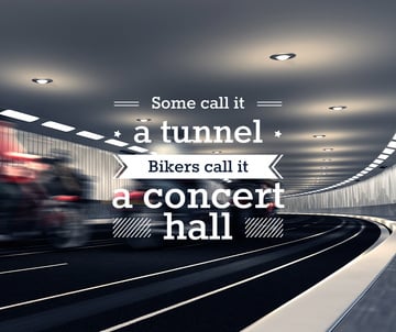 Bikers Riding in Road Tunnel