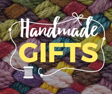 Handmade gifts offer on knitted piece