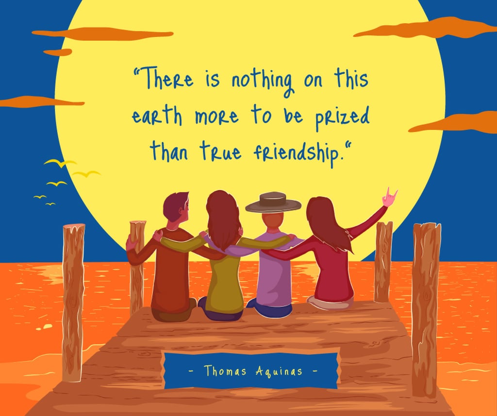 Friends sitting on a pier at sunset — Create a Design Friends sitting on a pier at sunset — Create a Design