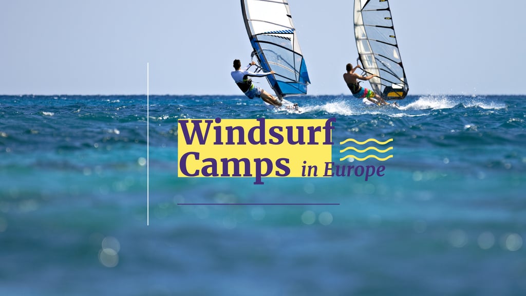 Windsurfing Tour Offer Men Riding Boards | Youtube Channel Art — Modelo de projeto Windsurfing Tour Offer Men Riding Boards | Youtube Channel Art — Modelo de projeto